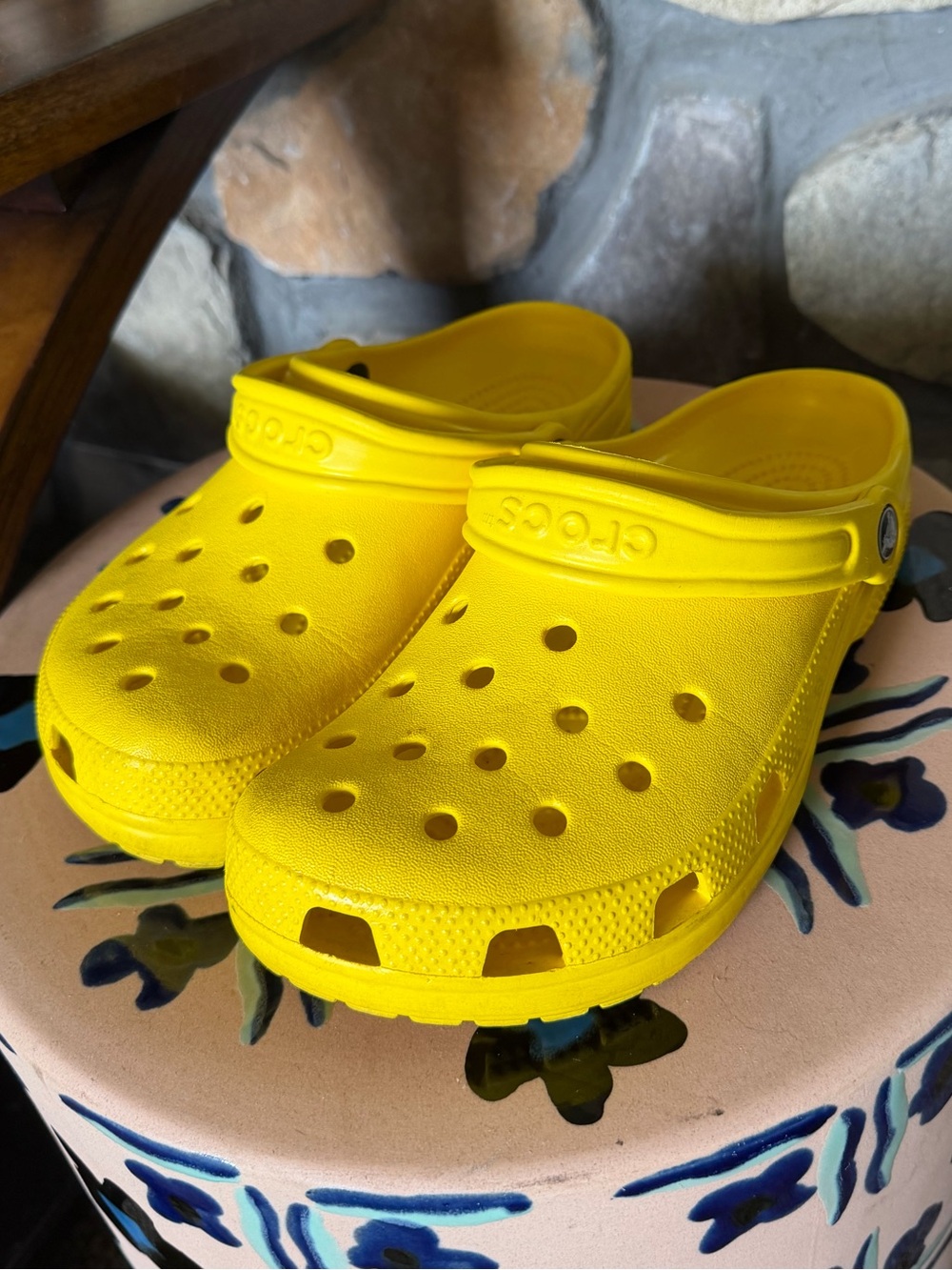 Yellow Crocs Classic Clogs